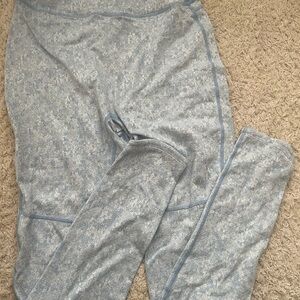 Gymshark Light Blue Patterned Leggings b17